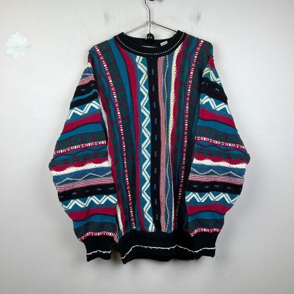 Vintage 3D Knit Sweater Size Large - Picture 1 of 7